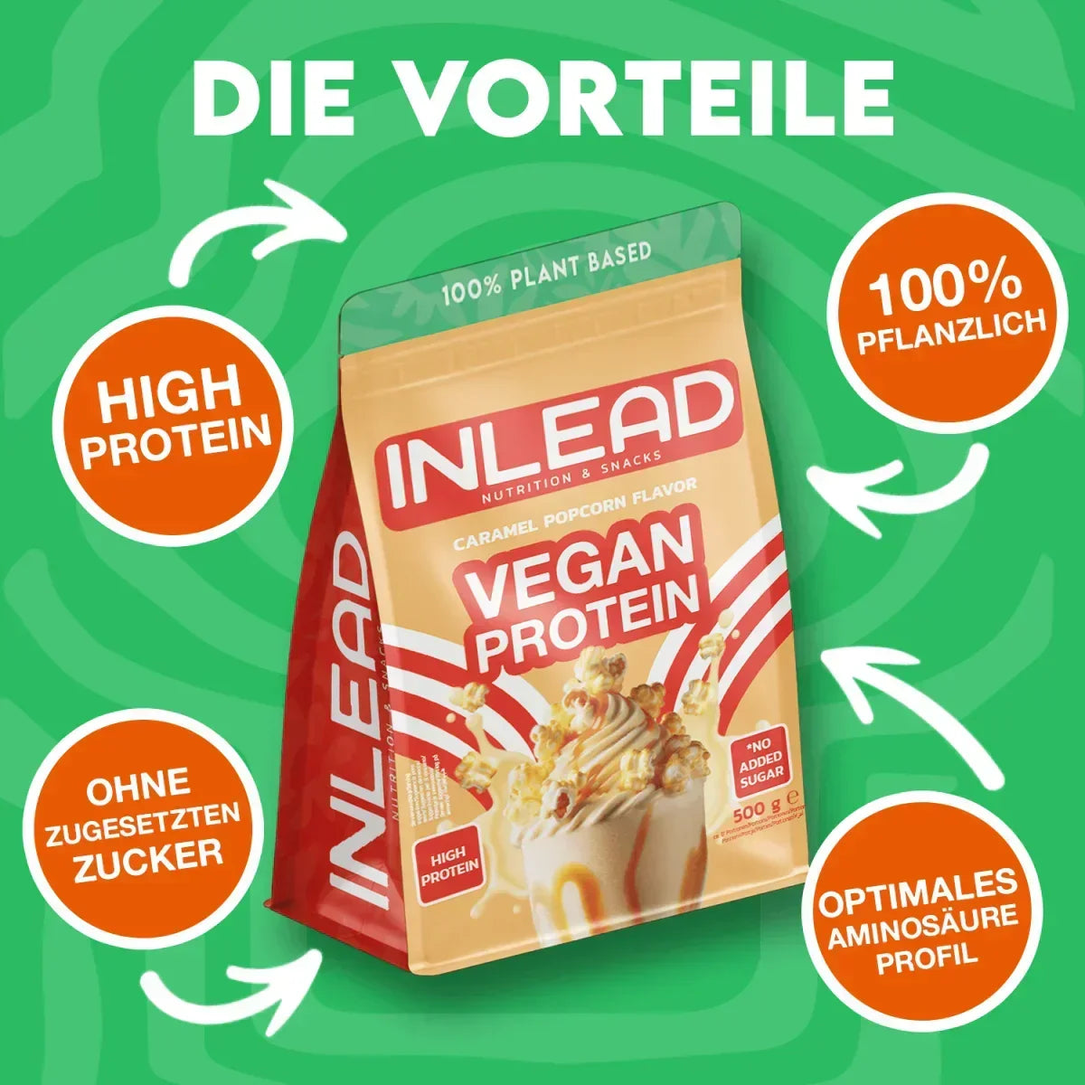 Inlead Vegan Protein 500g - Supplement-Support.com