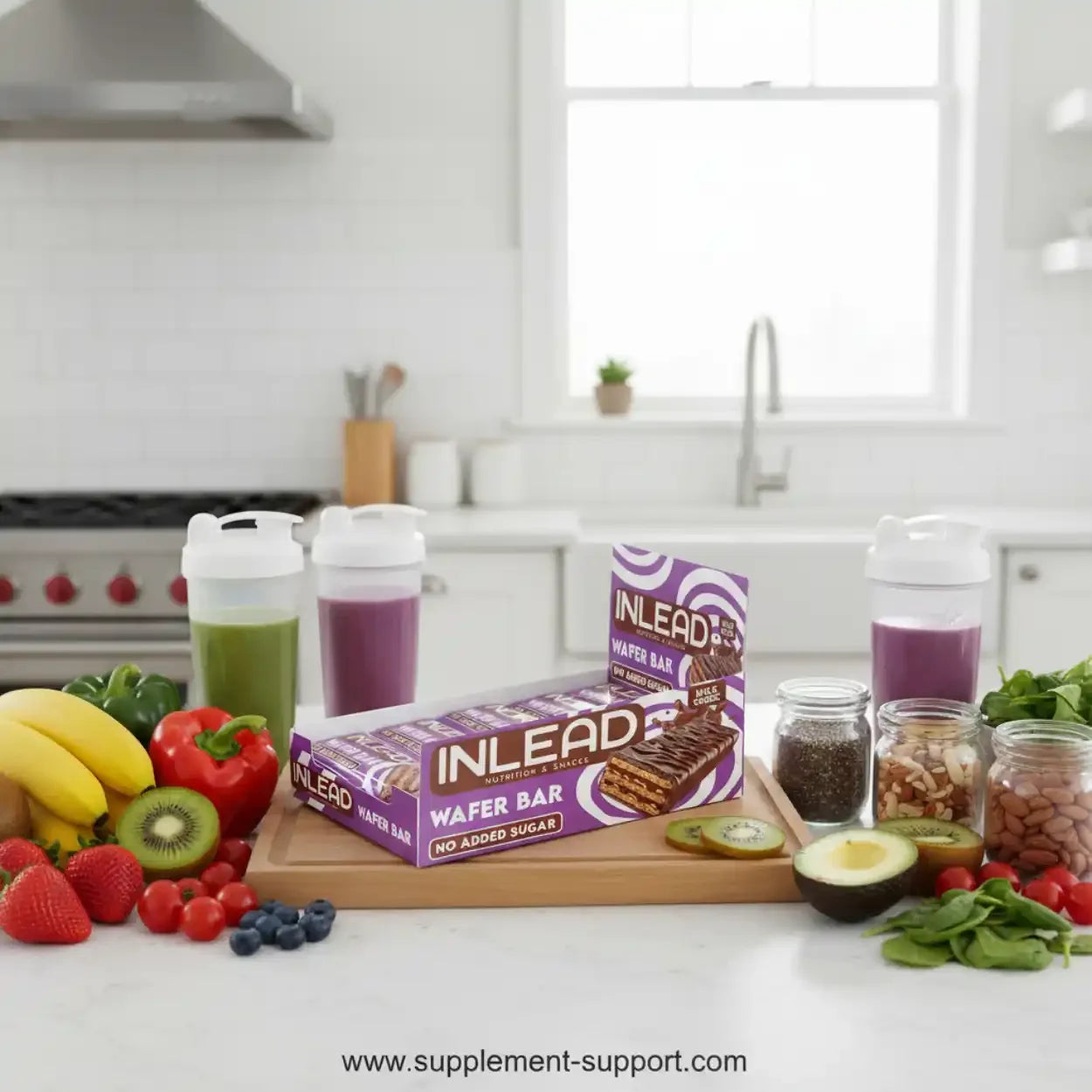 Inlead Wafer Bar 15x45g - Milk Choc - Supplement-Support.com