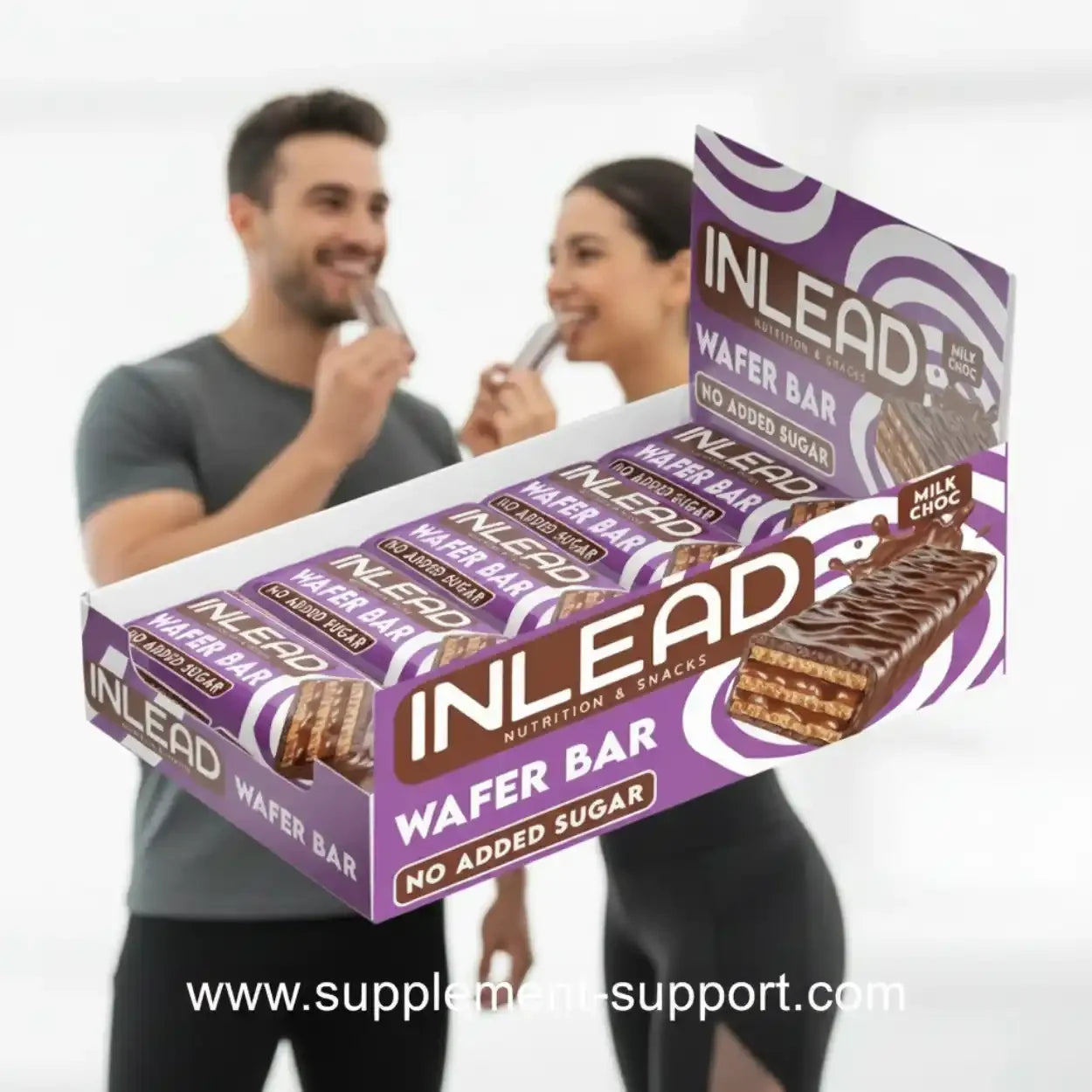Inlead Wafer Bar 15x45g - Milk Choc - Supplement-Support.com