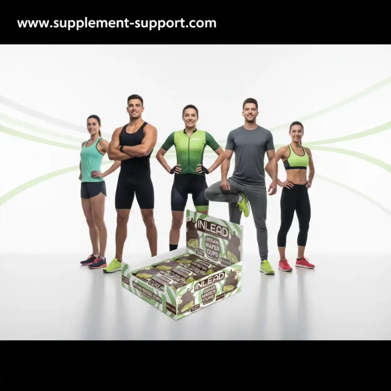 Inlead Wafer Cups 15x50 g Vegan Pistachio Dark Choc - Supplement-Support.com