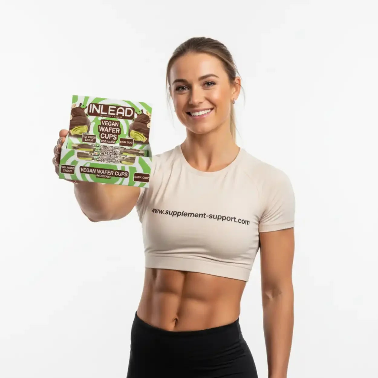 Inlead Wafer Cups 15x50 g Vegan Pistachio Dark Choc - Supplement-Support.com