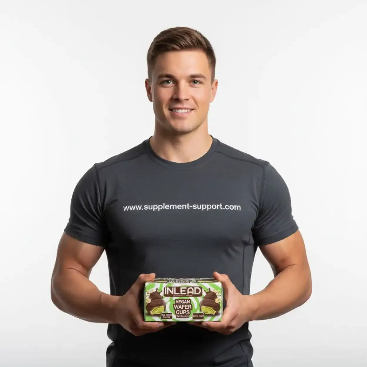Inlead Wafer Cups 15x50 g Vegan Pistachio Dark Choc - Supplement-Support.com