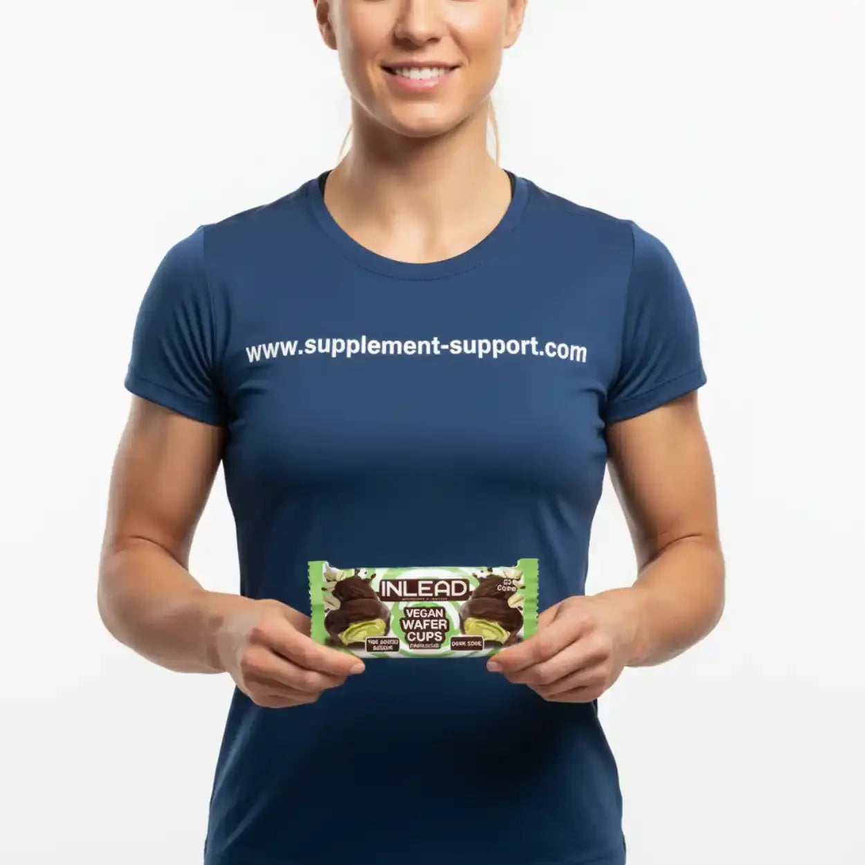 Inlead Wafer Cups 50 g Vegan Pistachio Dark Choc - Supplement-Support.com