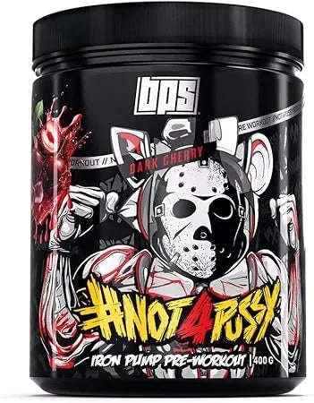 BPS #NOT4PUSSY Iron Pump Pre-Workout in Dark Cherry Geschmack, 400g Dose für Fitness und Sport