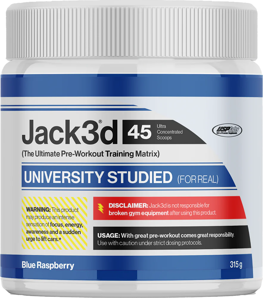 Jack3d 45 Pre-Workout Powder Blue Raspberry für Fitness und Sportnahrung