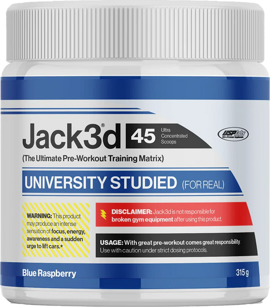 Jack3d 45 Pre-Workout Powder Blue Raspberry für Fitness und Sportnahrung