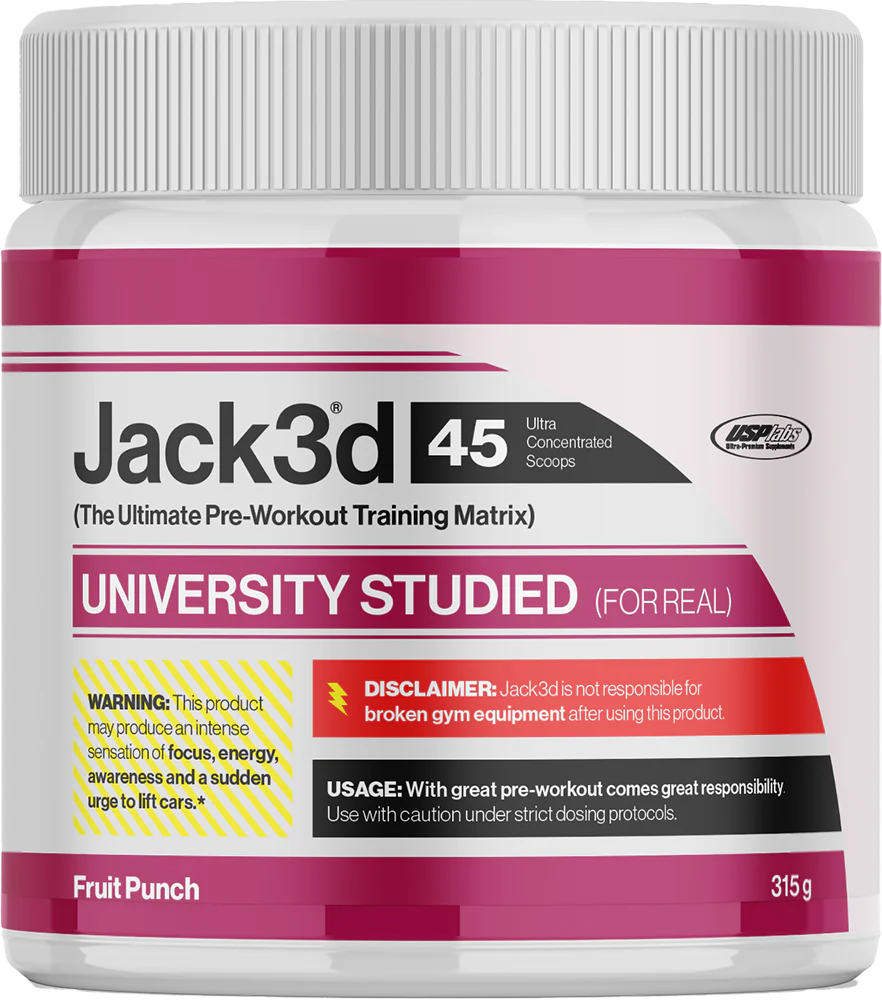 Jack3d 45 Pre-Workout Powder Fruit Punch – Ultra konzentrierte Trainingsmatrix für Fitness & Sport