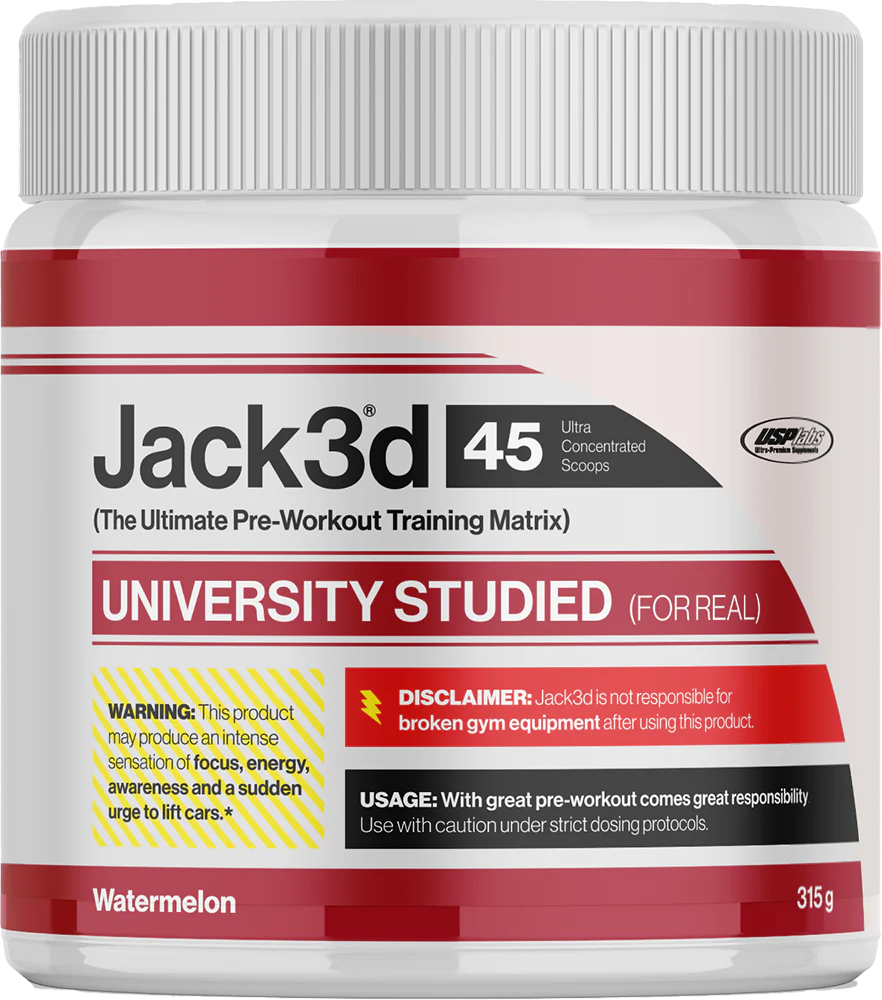 Jack3d 45 Pre-Workout Training Matrix in Wassermelone, 315g, für Fitness und Sport