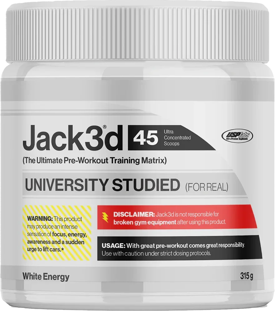 Jack3d 45 Pre-Workout Training Matrix für Fitness und Sport, White Energy, 315g