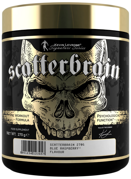 Scatterbrain Pre Workout Formula, 270g, Blue Raspberry, Kevin Levrone Signature Series, Nahrungsergänzung für Sportler
