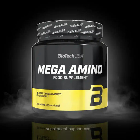 BioTechUSA Mega Amino Nahrungsergänzung mit über 5g Aminosäuren täglich, 300 Tabletten für Sportler