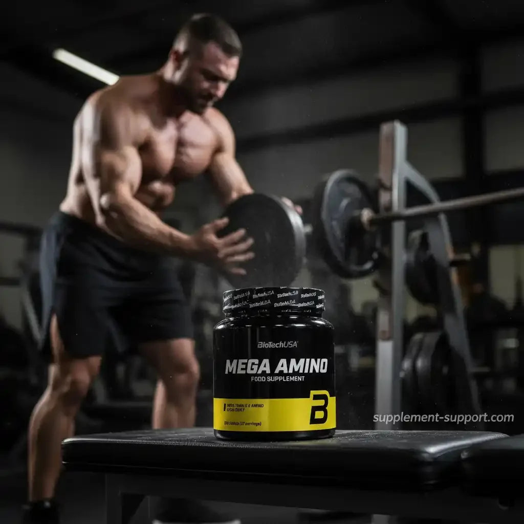 Mega Amino Nahrungsergänzung für Sportler im Fitnessstudio