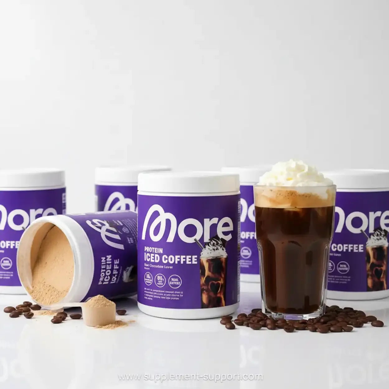 MORE PROTEIN ICED COFFEE, 300g - Supplement-Support.com