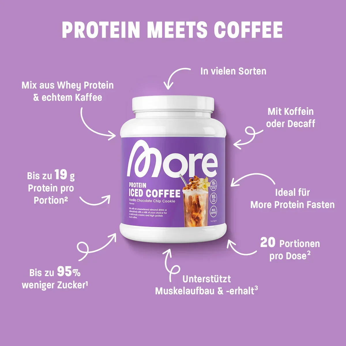 MORE PROTEIN ICED COFFEE, 300g - Supplement-Support.com