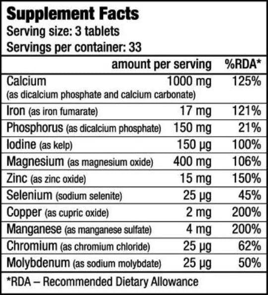 Multi Mineral Complex mit 11 Mineralien - Supplement-Support.com