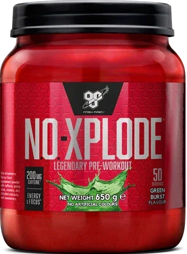 NO-Xplode Pre-Workout Pulver in Green Burst Geschmack, 650g, für Energie und Fokus im Training