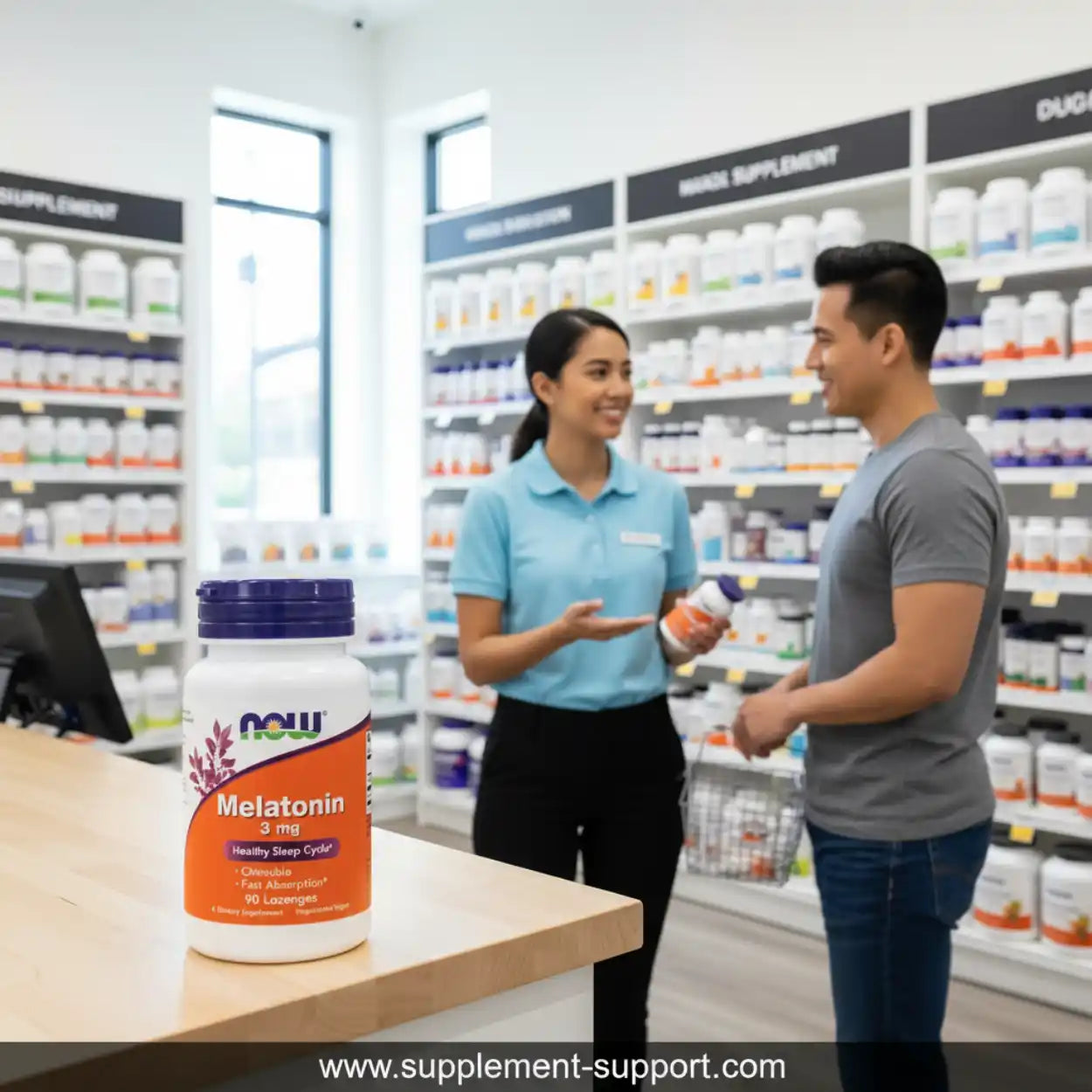Now Foods, Sleep Support 3 mg, 90 Lutschtabletten - Supplement-Support.com