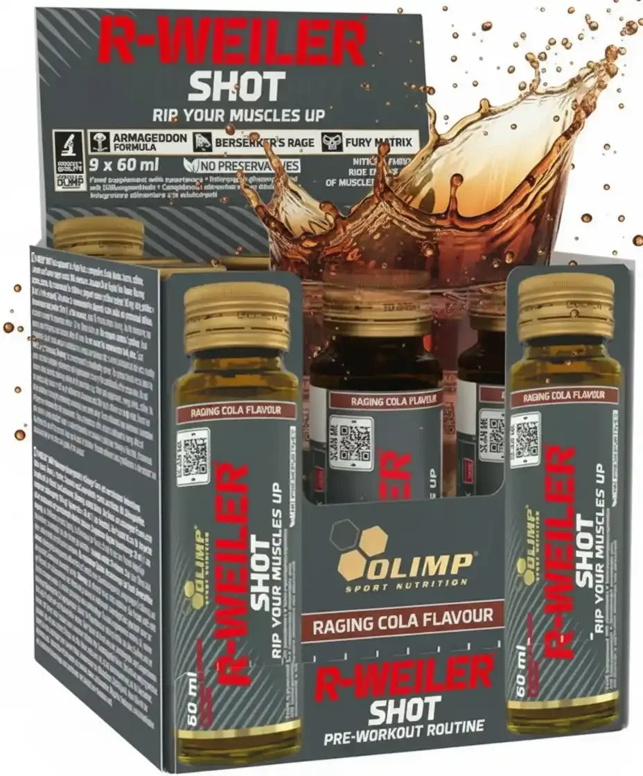 Olimp R-Weiler Shot Pre-Workout Routine, Raging Cola Flavour, 9 x 60 ml Packung
