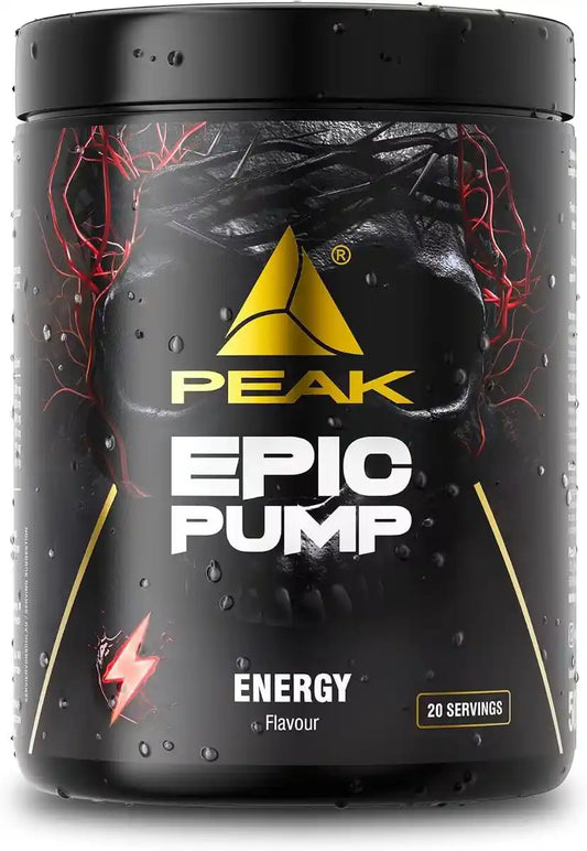 PEAK Epic Pump Energy Booster Nahrungsergänzungsmittel, schwarze Dose mit 20 Portionen