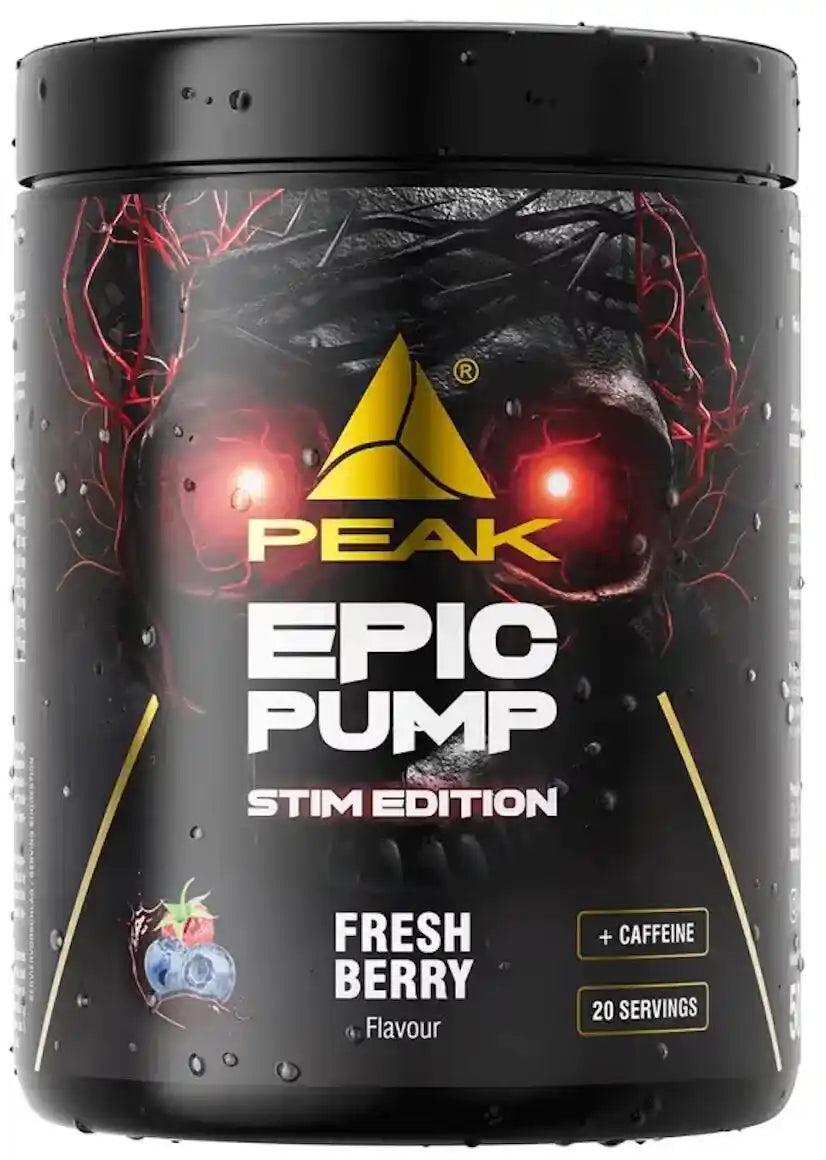 PEAK Epic Pump Stim Edition Pre-Workout Supplement in Fresh Berry Geschmack