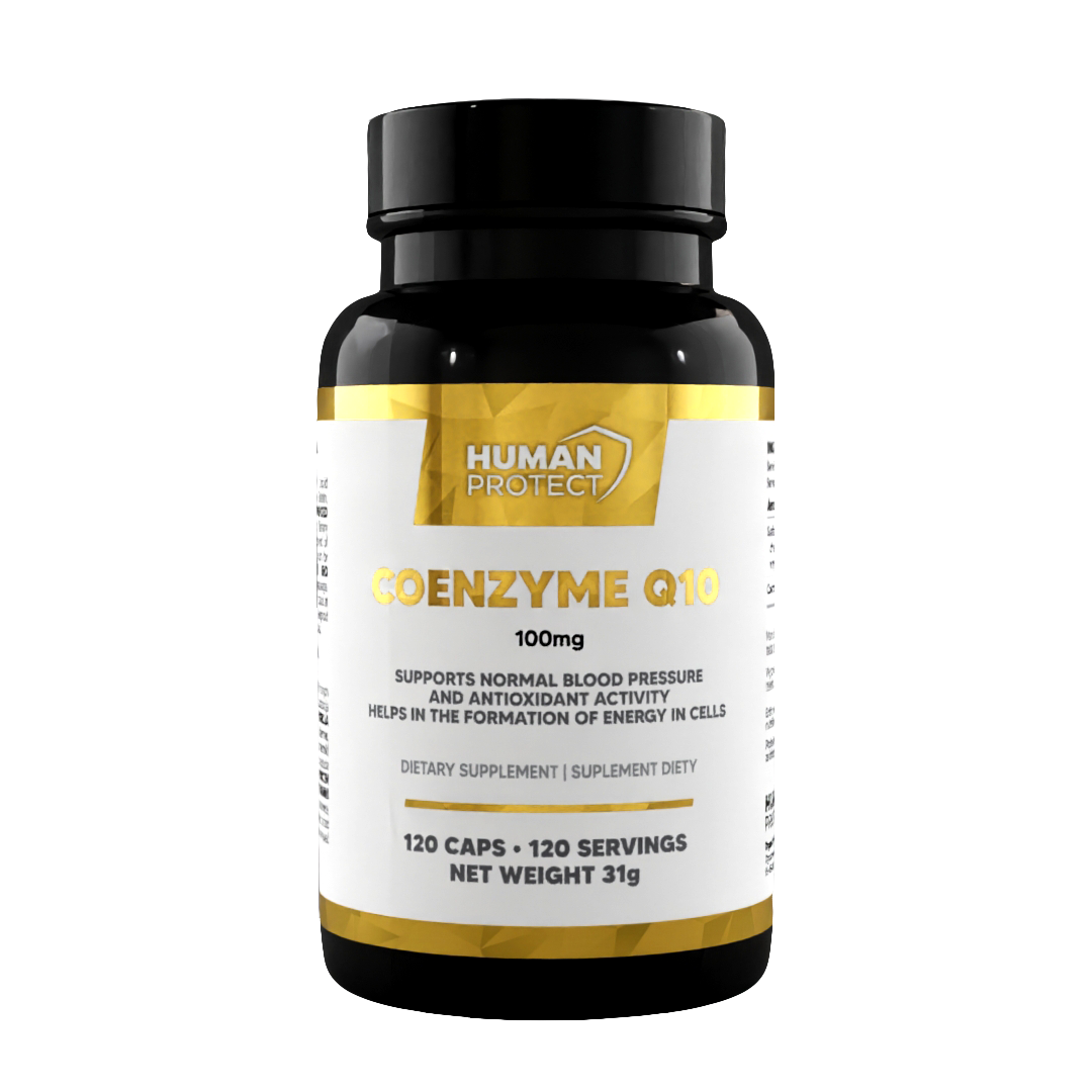 Coenzym Q10 100mg Kapseln von Human Protect, Nahrungsergänzung für Energie und antioxidativen Schutz