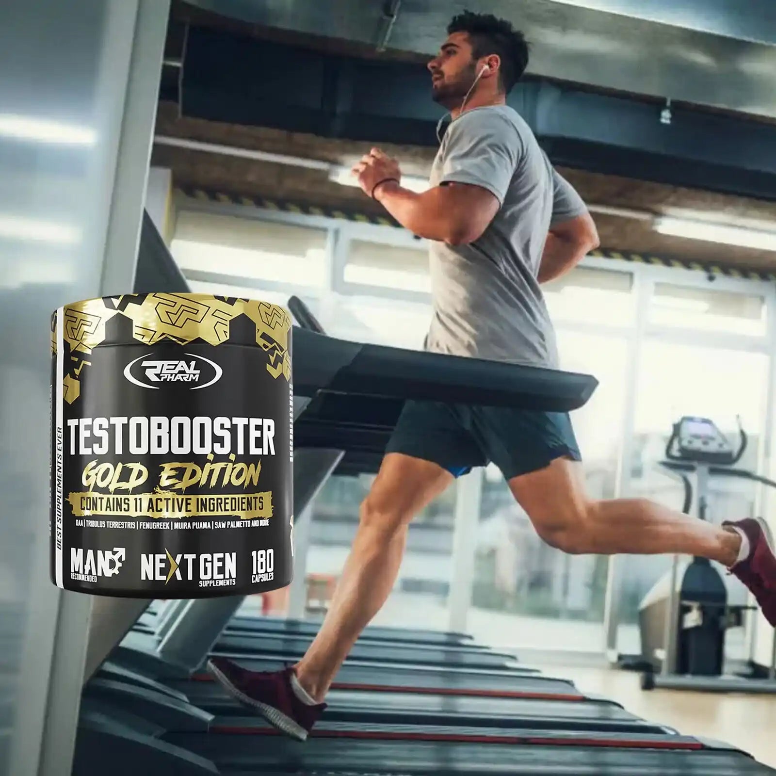 REAL PHARM® TESTO BOOSTER Gold Edition 180 Kapseln - Supplement-Support.com