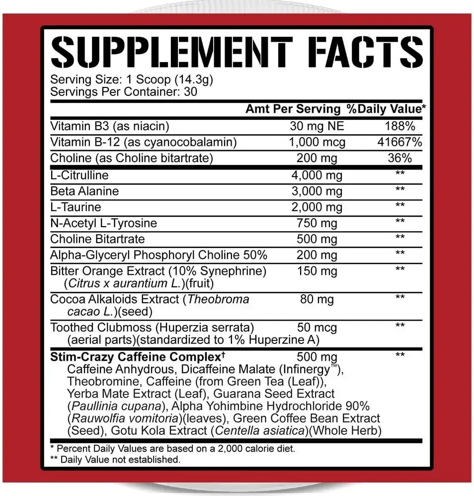Rich Piana 5150 Pre Workout Booster 375g - Supplement-Support.com