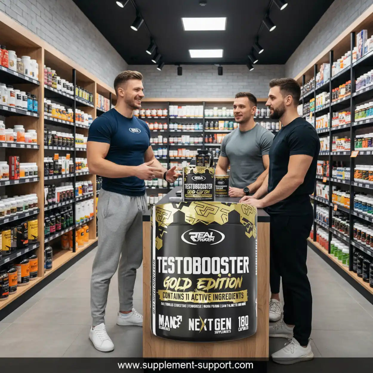 REAL PHARM® TESTO BOOSTER Gold Edition 180 Kapseln - Supplement-Support.com