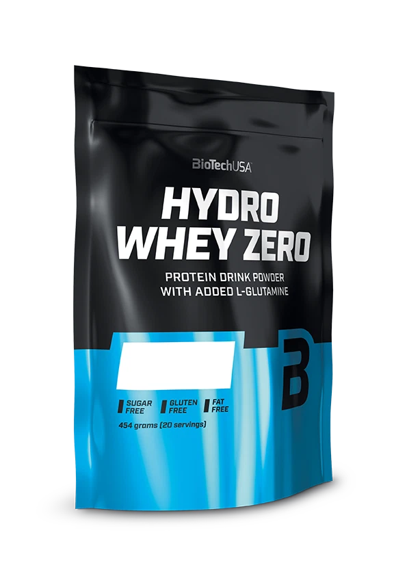 Hydro Whey Zero Proteinpulver mit L-Glutamin, zuckerfrei, glutenfrei, 454g Beutel
