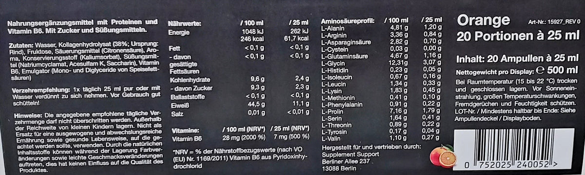 Supplement Support Liquid Amino - 25 ml - Supplement-Support.com