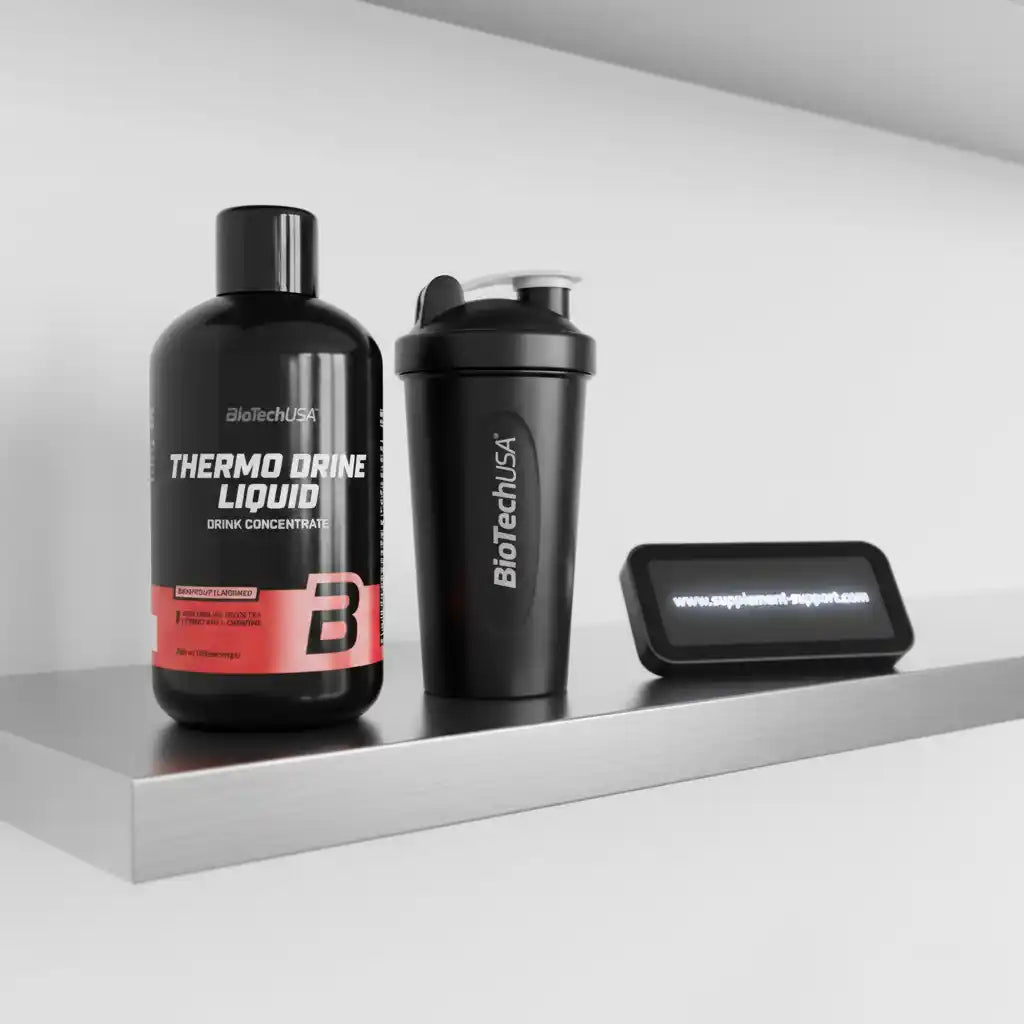 BioTechUSA Thermo Drine Liquid Konzentrat mit Shaker für Sportler und Fitness