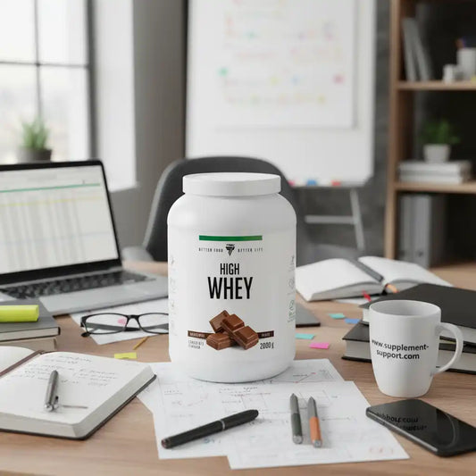 High Whey Proteinpulver Schokolade 2000g für Sportler & Fitness, ideal am Arbeitsplatz