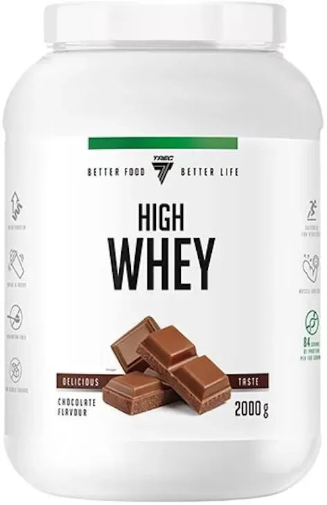 High Whey Protein Pulver Schokolade Geschmack 2000g für Fitness und Sport