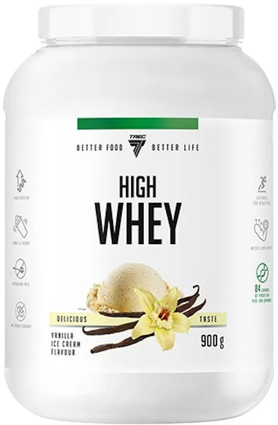 High Whey Protein Vanille-Eis-Geschmack, 900g für Fitness und Muskelaufbau