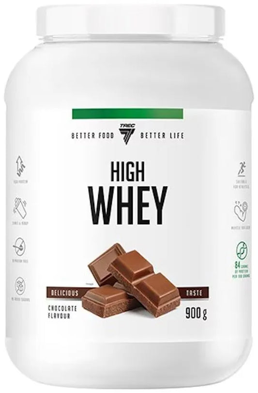 High Whey Protein Pulver Schokolade Geschmack 900g für Fitness und Sport