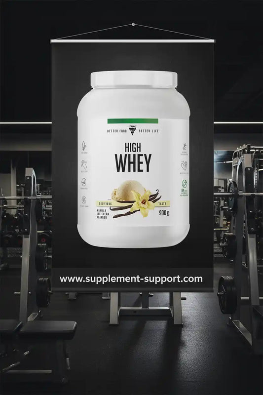 High Whey Protein Vanille-Eisgeschmack, 900g, ideal für Fitness und Sportler im Gym