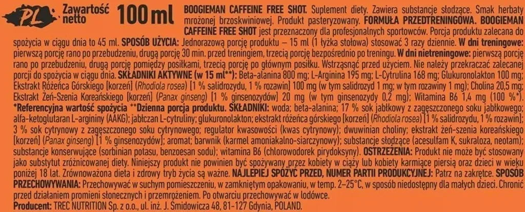 TREC® Nutrition BOOGIEMAN Booster Shots 12 x100ml - Supplement-Support.com