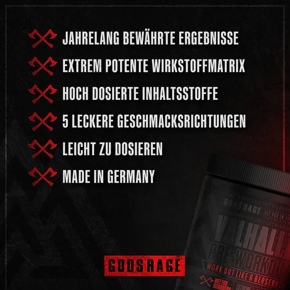 VALHALLA Pre Workout Booster 400g - Supplement-Support.com