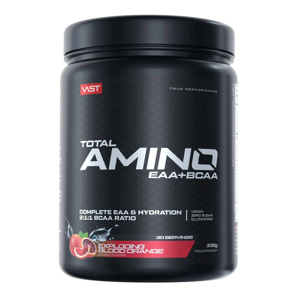 VAST® Total Amino EAA+BCAA Nahrungsergänzung in Blood Orange Geschmack, 338g Dose