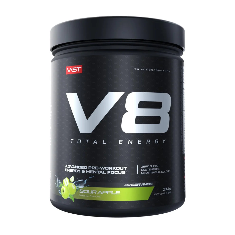 VAST® V8 Total Energy Pre-Workout Supplement in der Geschmacksrichtung Sour Apple