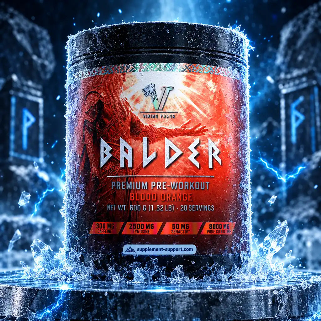 Viking Power Balder Premium Pre-Workout Blood Orange 600g Trainingsbooster