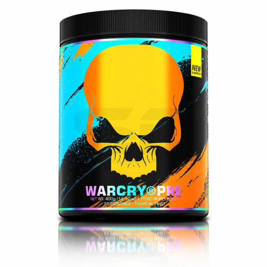 Warcry Pre Workout Supplement mit tropischem Geschmack, 31 Portionen, neuer & verbesserter Formula