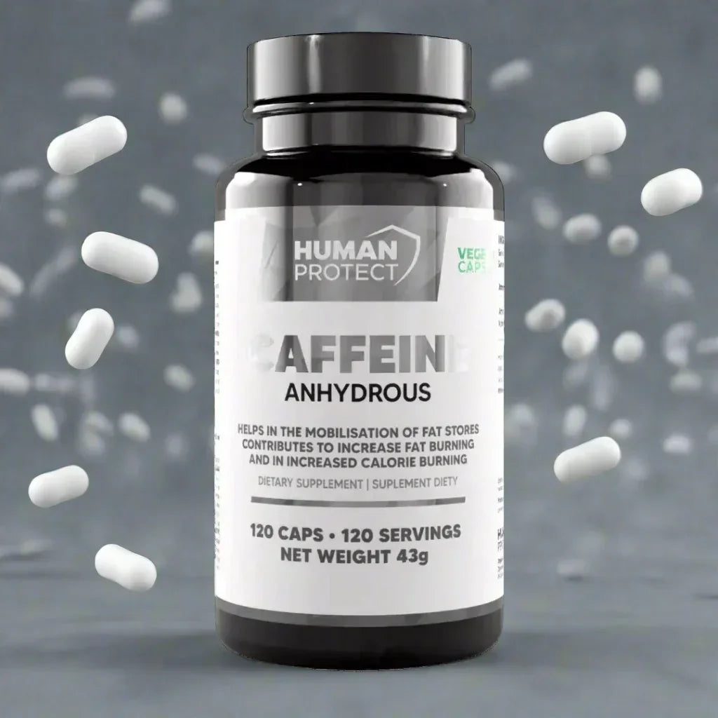 Wasserfreies Koffein, 120 Kapseln. - Supplement-Support.com