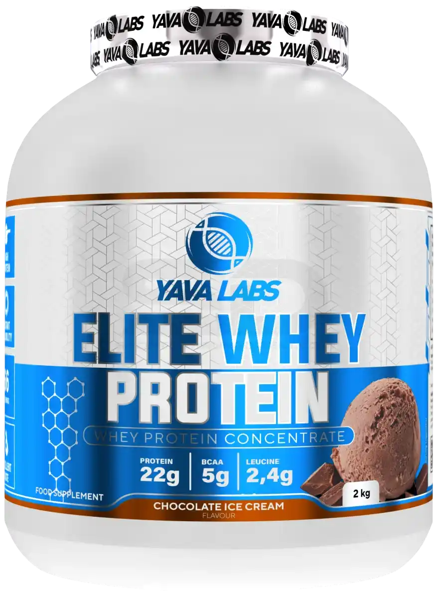 Yava Labs Elite Whey Protein 2kg Schokoladen-Eis-Geschmack, 22g Protein pro Portion, ideal für Sportler und Fitness