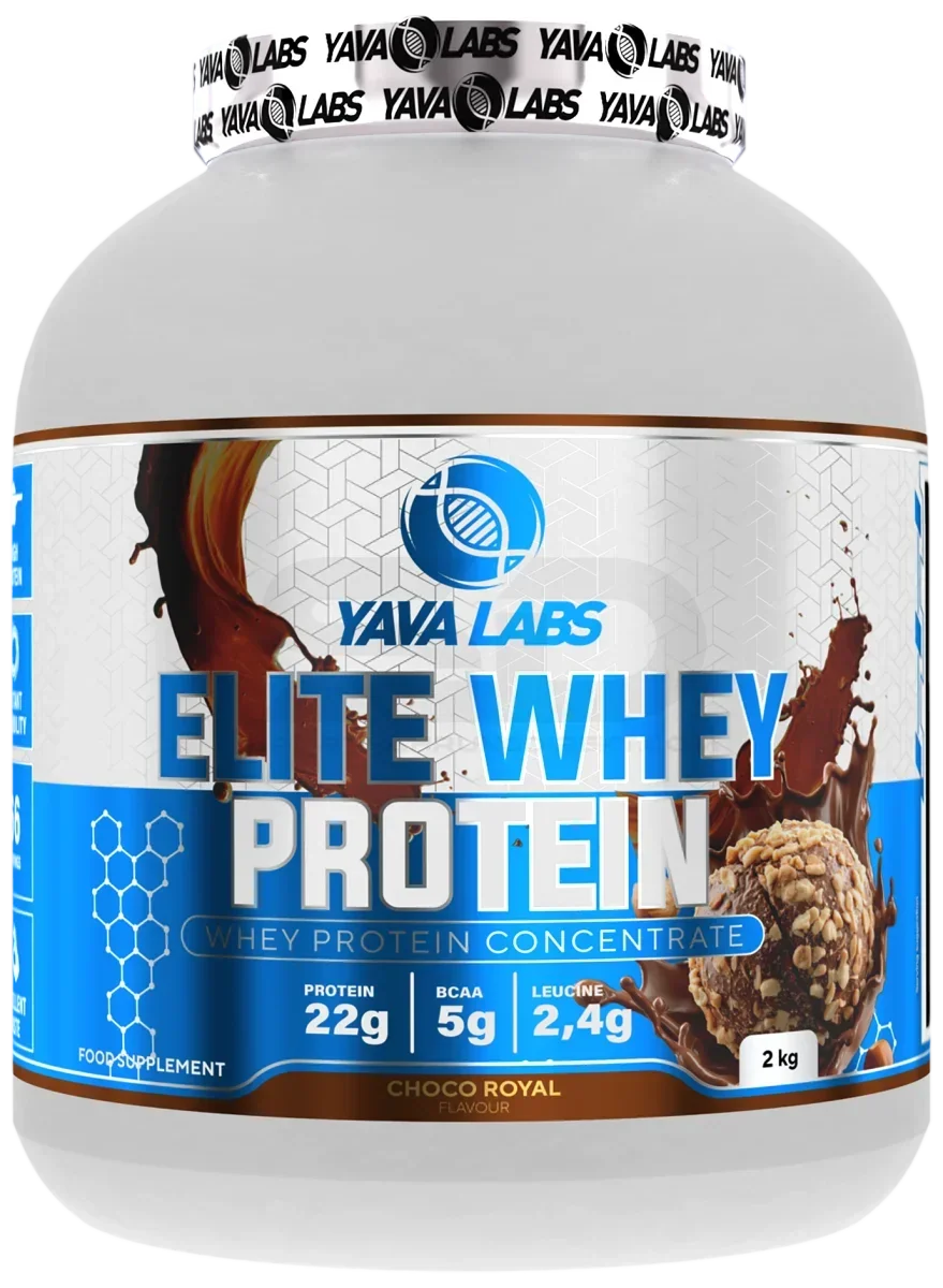 Yava Labs Elite Whey Protein Choco Royal, 2kg, 22g Protein, BCAA, Leucin – Sportnahrung für Fitness & Muskelaufbau