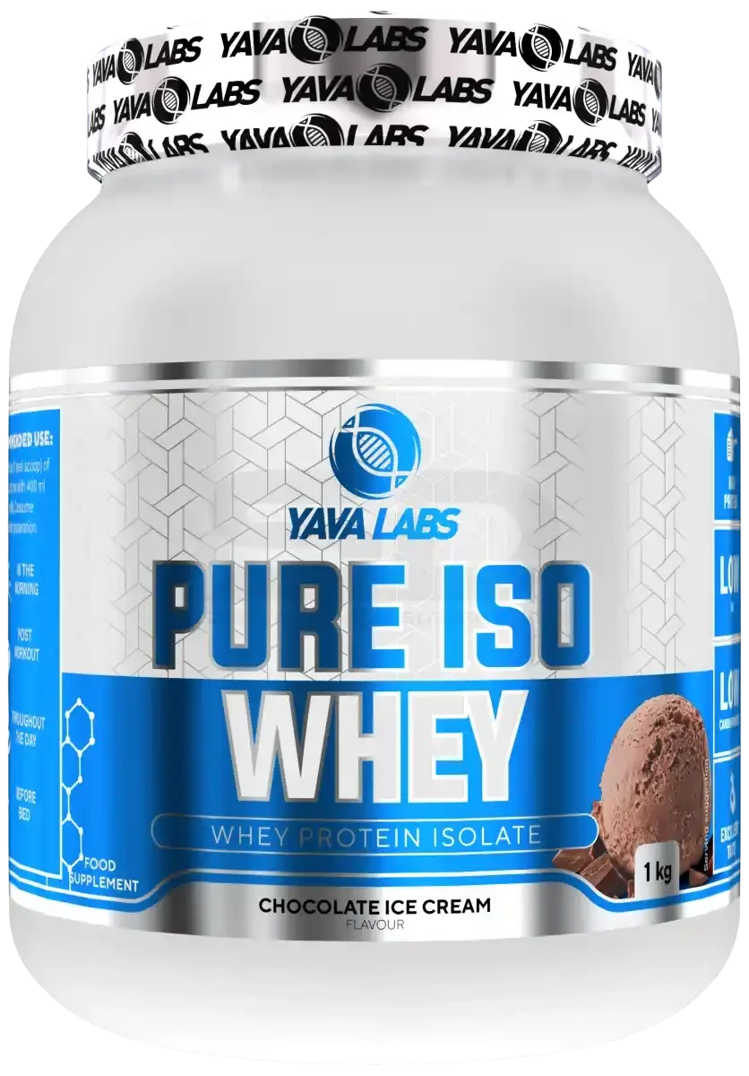 Yava Labs Pure Iso Whey Protein Isolat, Schokoladeneis-Geschmack, 1 kg
