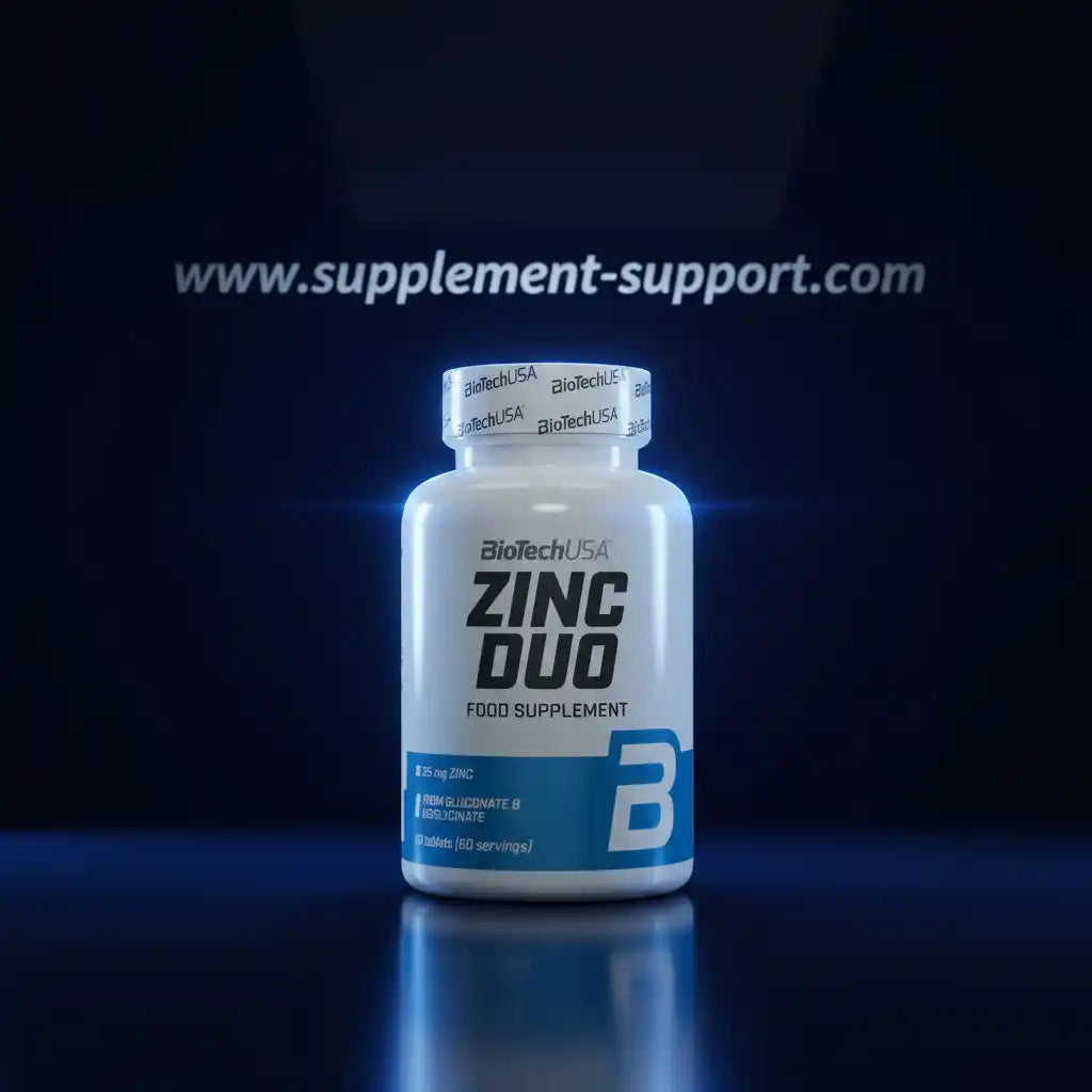 BioTechUSA Zinc Duo Nahrungsergänzungsmittel für Sportler in einer weißen Dose